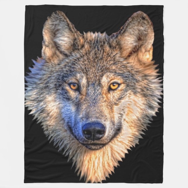 Wolf-Art-Fleece-Decke Fleecedecke (Vorderseite)