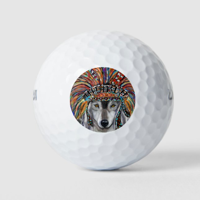 Wolf Art Golfball (Vorderseite)