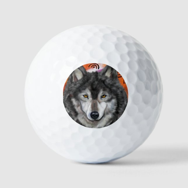 Wolf Art Golfball (Vorderseite)
