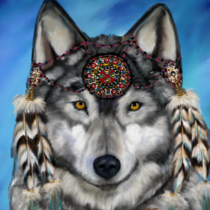 Wolf Art Karte