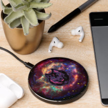 Wolf Art, Lila kosmisches Grafikdesign