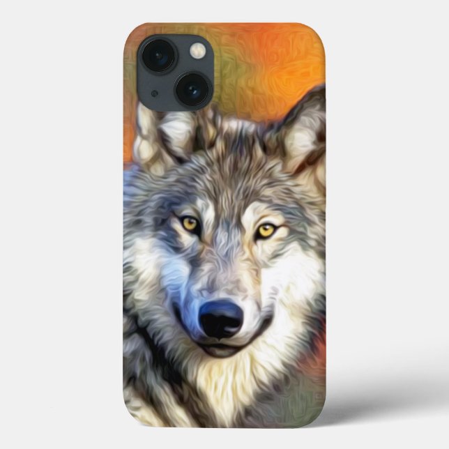 Wolf Art Painting Image Case-Mate iPhone Hülle (Rückseite)