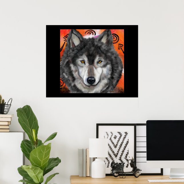 Wolf Art Poster (Heimbüro)