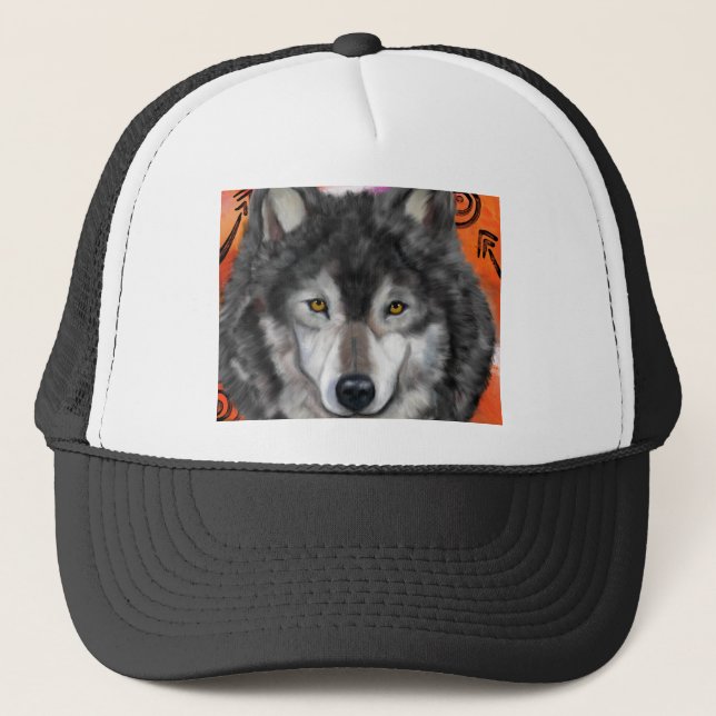 Wolf Art Truckerkappe (Vorderseite)