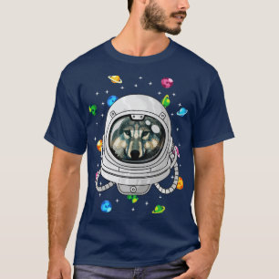Wolf Astronaut Animal Deep in Space Cosmic Univers T-Shirt