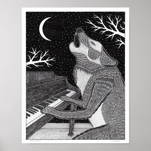 Wolf auf Keys Poster (Vorne)