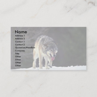Wolf auf schneebedecktem Horizont Visitenkarte