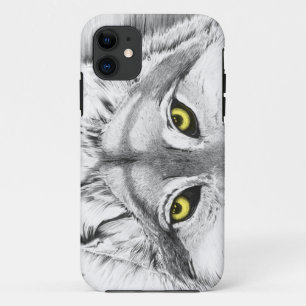 Wolf Augen (gelbe Augen) iPhone 11 Hülle