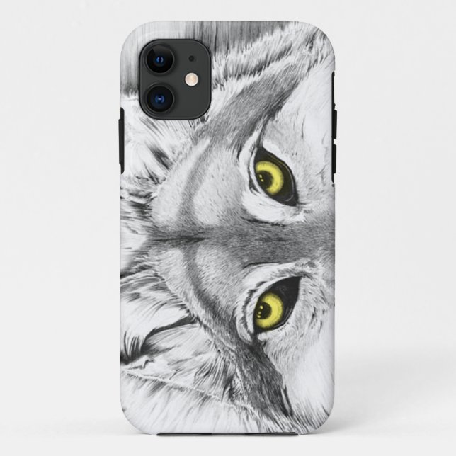Wolf Augen (gelbe Augen) Case-Mate iPhone Hülle (Rückseite)