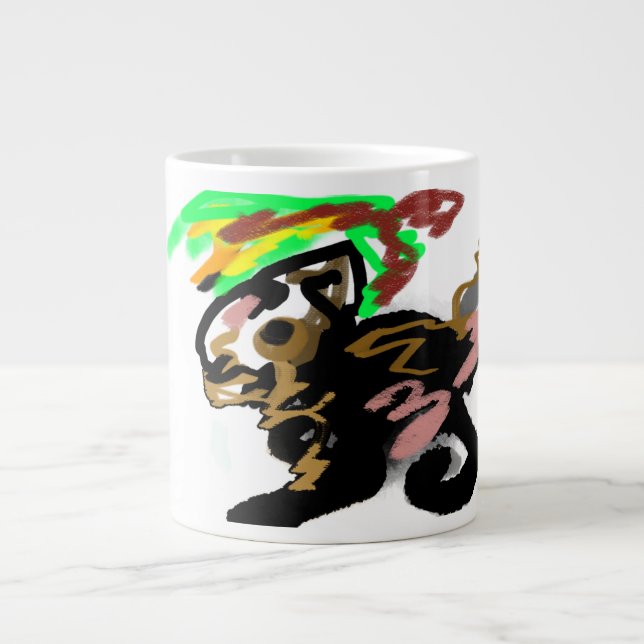 Wolf autumn joy Jumbo-Tasse (Vorderseite)