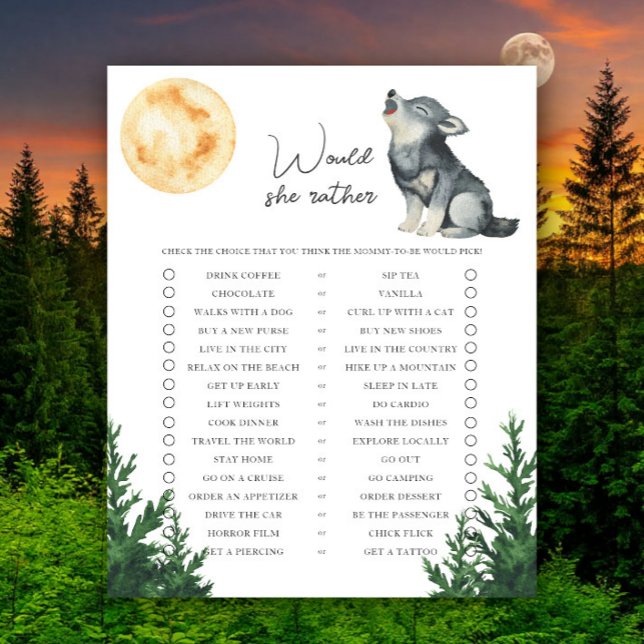Wolf Baby Dusche Würde sie lieber (Von Creator hochgeladen)