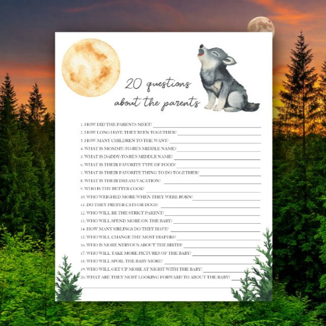 Wolf-Baby-Party - 20 Fragen über Eltern (Von Creator hochgeladen)