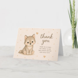 Wolf Baby Shower Danke Karte