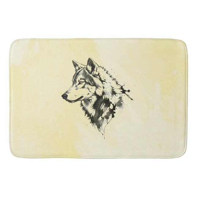 Wolf Badematte (Vorderseite)