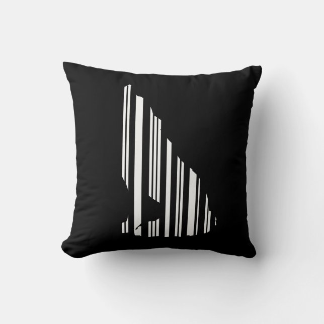 WOLF BAR CODE Howl Barcode-Musterdesign Kissen (Vorderseite)