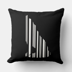 WOLF BAR CODE Howl Barcode-Musterdesign Kissen