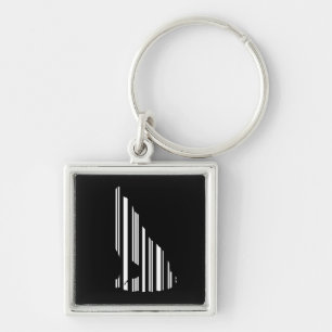 WOLF BAR CODE Howl Barcode-Musterdesign Schlüsselanhänger
