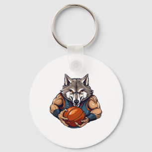 Wolf-Basketballspieler  Schlüsselanhänger