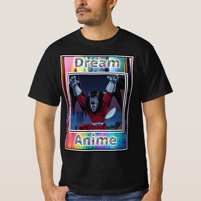 Wolf Bat Dream Anime T-Shirt (Vorderseite)