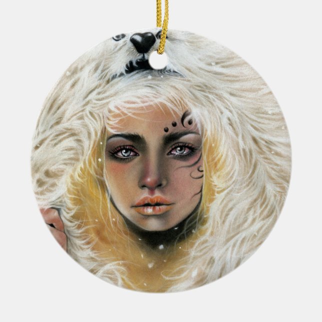 Wolf Beauty Ornament (Vorne)