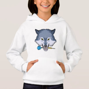 Wolf bei Darts mit Dart Hoodie