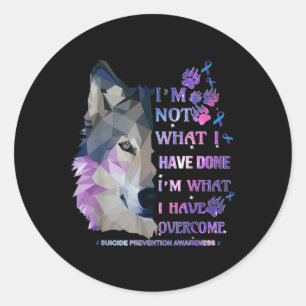 Wolf bin nicht das, was ich getan habe, was ich Ov Runder Aufkleber