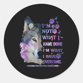 Wolf bin nicht das, was ich getan habe, was ich Ov Runder Aufkleber