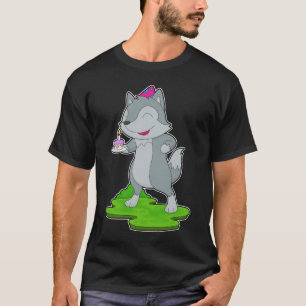 Wolf Birthday Cake T-Shirt