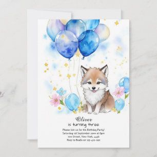 Wolf Birthday Einladung