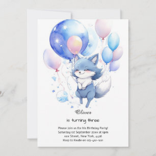 Wolf Birthday Einladung
