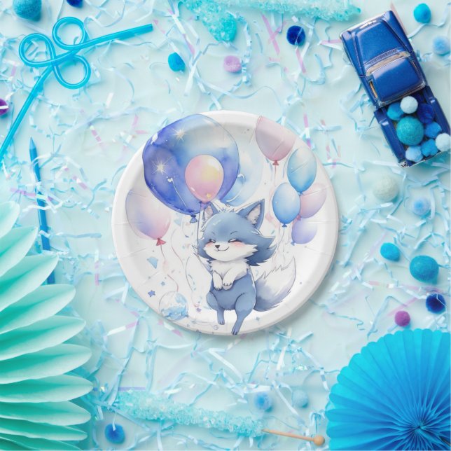 Wolf Birthday Pappteller (Party)