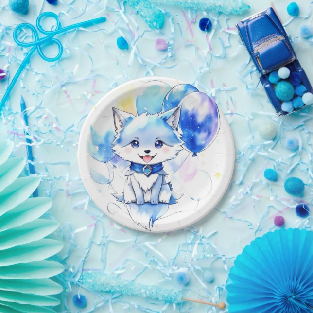 Wolf Birthday Pappteller (Party)