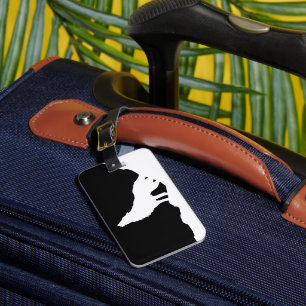 Wolf Black & White Pop Art Gepäckanhänger