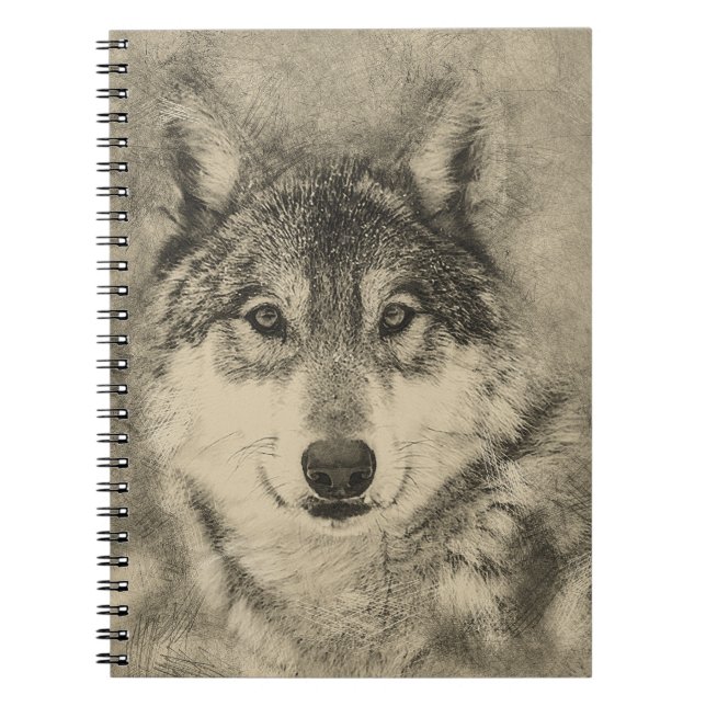 Wolf-Bleistift 16x24 Notizblock (Vorderseite)