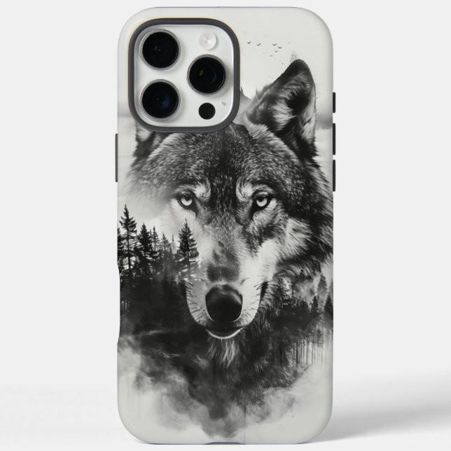 Wolf blickt durch scheußliche Wälder Case-Mate iPhone Hülle (Rückseite)