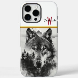 Wolf blickt durch scheußliche Wälder iPhone 16 Pro Max Hülle
