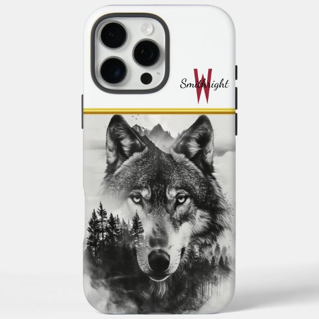 Wolf blickt durch scheußliche Wälder Case-Mate iPhone Hülle (Rückseite)
