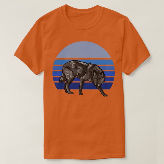 Wolf Blue Retro T-Shirt (Design vorne)