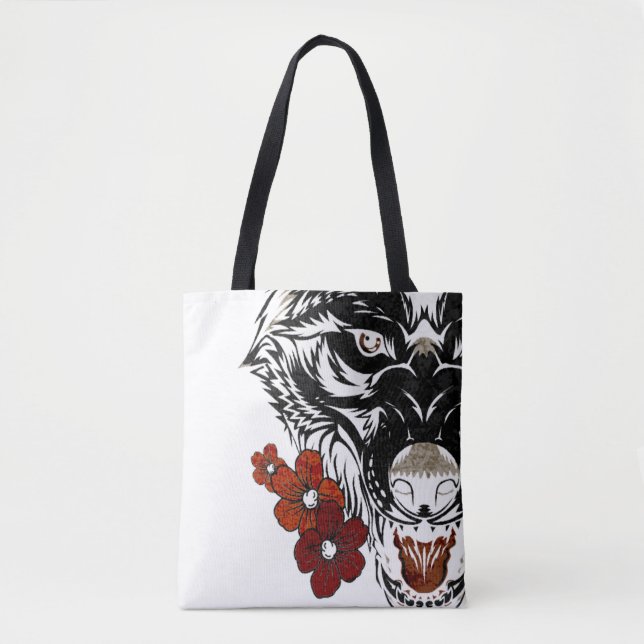 Wolf Blume Tatoo Vintag (Vorderseite)