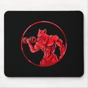 Wolf Bodybuilder Workout für Gym Training Bodybuil Mousepad