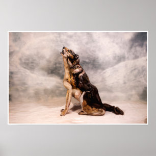Wolf Bodypainting Poster