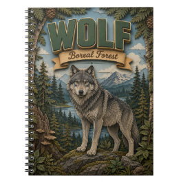 Wolf Boreal Wald POPCUT Notizblock