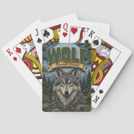 Wolf Boreal Wald POPCUT Spielkarten
