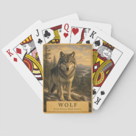 Wolf Boreal Wald VINTAGE Spielkarten