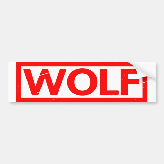 Wolf Briefmarke Autoaufkleber (Vorne)