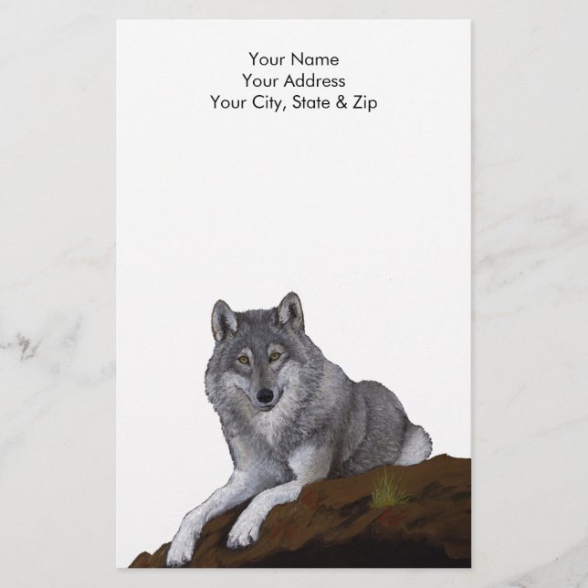 Wolf Briefpapier (Vorderseite)