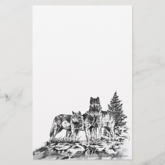 Wolf-Brüder Briefpapier (Vorderseite)