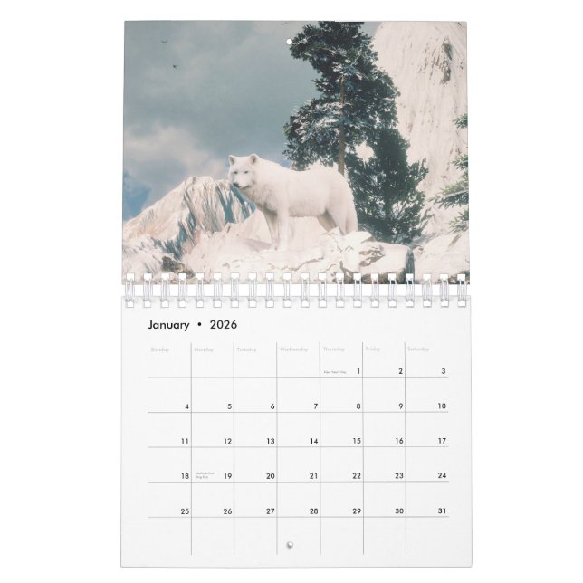 Wolf Calendar Kalender (Jan 2026)