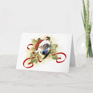 Wolf Christmas Cards Feiertagskarte