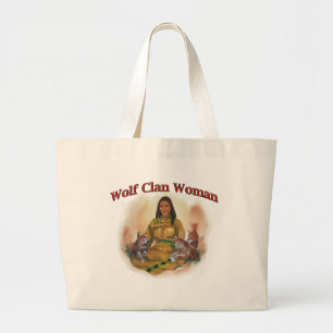 Wolf-Clan-Frau Jumbo Stoffbeutel